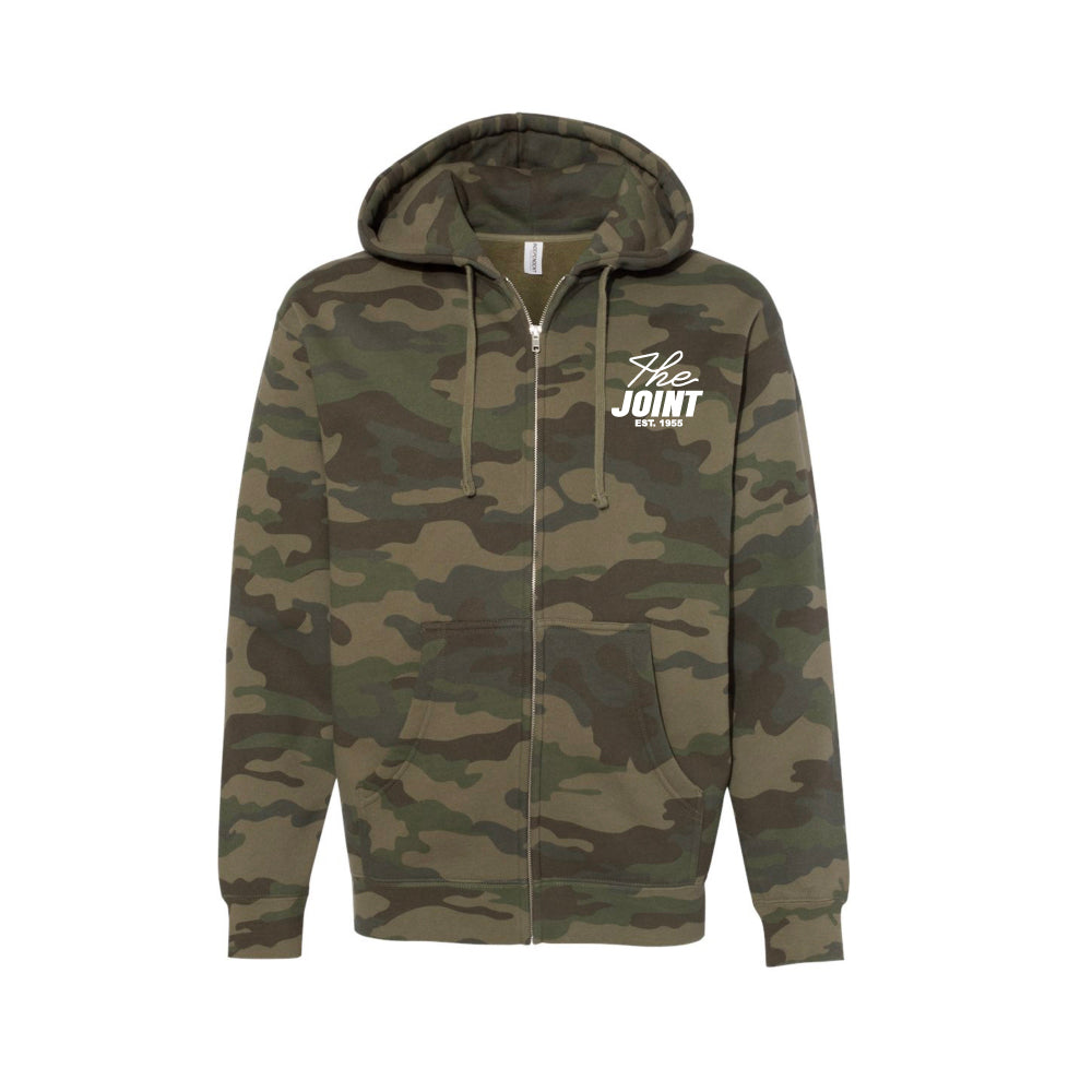 Green Camo Zip Hoodie