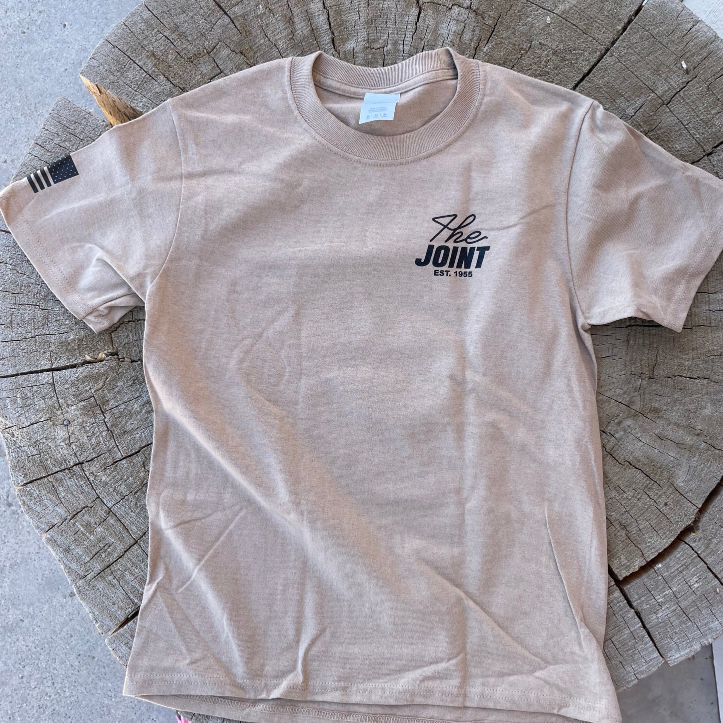 Wordmark Youth Tee Tan / Black