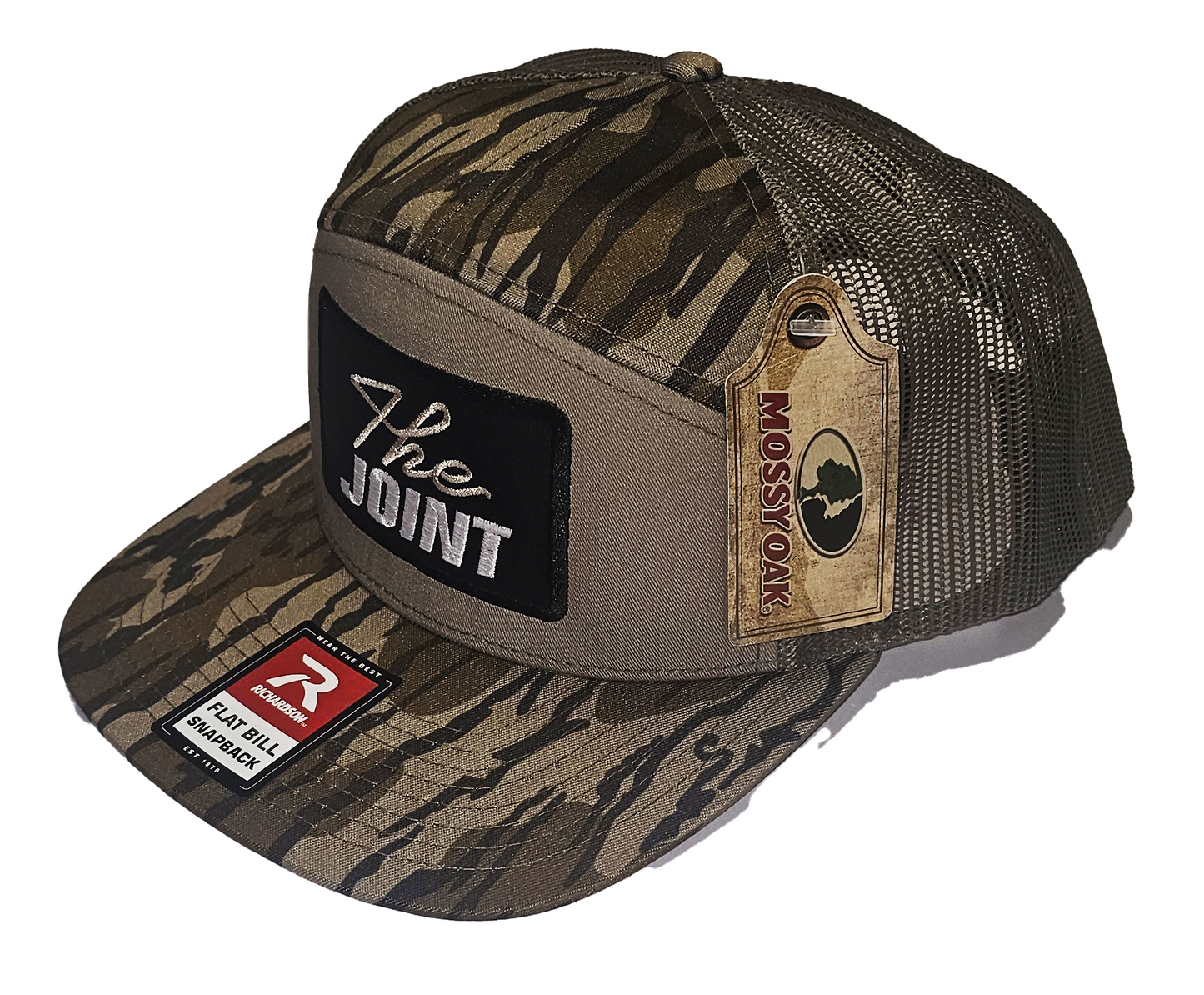 Camo Green, Camo Bill, Black Patch, White Text