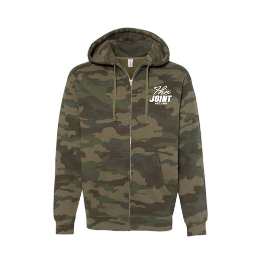 Green Camo Zip Hoodie