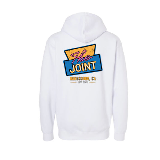 Retro White Zip Hoodie