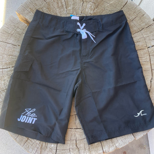 The Joint Board Shorts - Black / White Strings