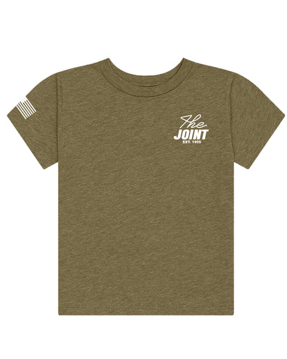 Toddler Olive Green - Word Mark Tee