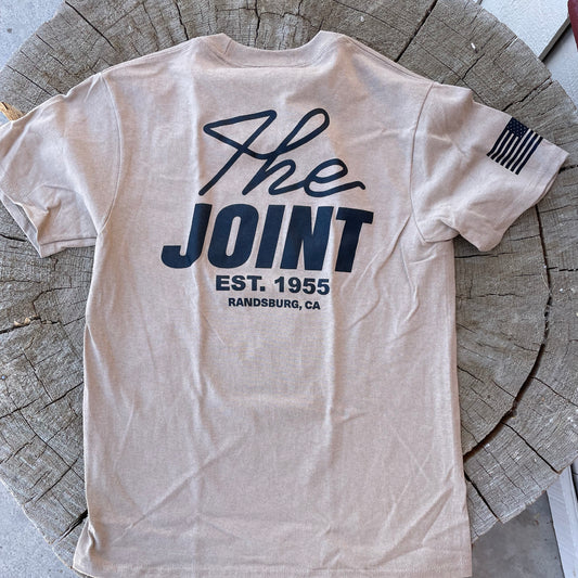 Wordmark  Youth Tee  Tan / Black