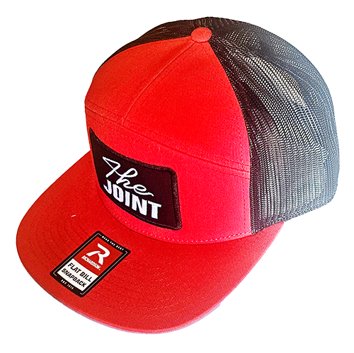 Red, Red Bill, Patch Black, White Text
