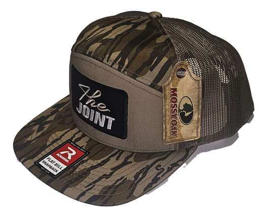 Camo Green, Camo Bill, Black Patch, White Text